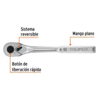 Matraca liberación rápida 72 dientes, cuadro 1/2', TRUPER 2