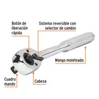 Matraca cuadro 1/2' cabeza de pera de liberación rápida 2