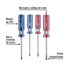 Juego de 4 desarmadores mango de PVC, PRETUL 4