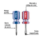 Dúo de desarmadores 1/4 x 1-1/2' mango de PVC, PRETUL 4