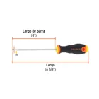Desarmador cabinet 1/8' x 4' mango Comfort Grip, TRUPER 2