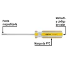 Desarmador cabinet 3/16 x 4' mango de PVC, PRETUL 4