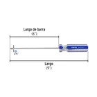 Desarmador de cruz 3/16 x 6' mango de PVC, PRETUL 2