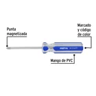 Desarmador de cruz 3/16 x 3' mango de PVC, PRETUL 4
