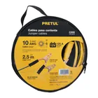 Cables pasa corriente 2.5m, 125 A, 10 AWG, con funda, PRETUL 6
