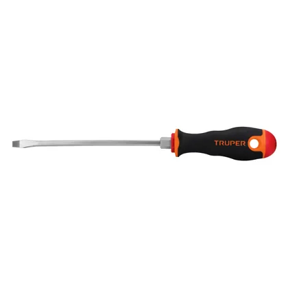 Desarmador plano 3/16' x 6' mango Comfort Grip, TRUPER