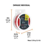 Carrete con 9 m de cable primario rojo calibre 16, TRUPER 4