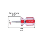Desarmador plano 1/4 x 1-1/2' mango de PVC, PRETUL 2