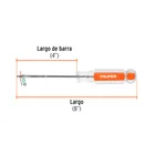 Desarmador punta Torx T 10 mango de acetato, TRUPER 2
