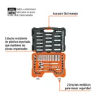 Juego de 56 herramientas cuadro 1/2' std y mm para mecánico 2