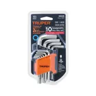Juego de 10 llaves hexagonales std, con organizador, TRUPER 4