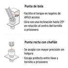 Juego de 13 llaves hexagonales mm largas, punta de bola 4
