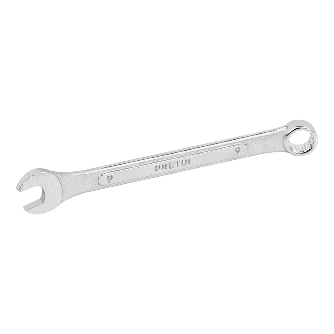 Llave combinada 9 mm x 130 mm de largo, PRETUL