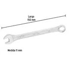 Llave combinada 11 mm x 150 mm de largo, PRETUL 3