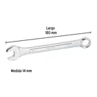 Llave combinada 14 mm x 180 mm de largo, PRETUL 3
