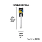 Llave combinada 15 mm x 190 mm de largo, PRETUL 5