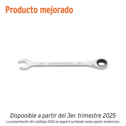 Llave combinada con matraca 8 mm x 136 mm largo, EXPERT