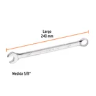 Llave combinada extralarga 5/8' x 240 mm de largo, EXPERT 3