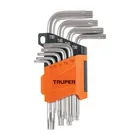 Juego de 9 llaves torx con organizador abatible, TRUPER 1