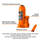 Gato hidráulico de botella de 8 Ton, TRUPER 5