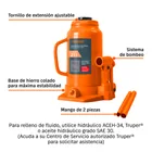 Gato hidráulico de botella de 21 Ton, TRUPER 5