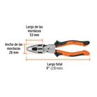 Pinza multiuso 9' electricista, comfort grip, TRUPER EXPERT 3