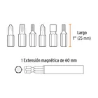 Juego de 19 puntas mixtas largo 1' estuche plástico, EXPERT 3
