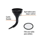 Embudo plástico 500 ml, cuello flexible con filtro, TRUPER 2