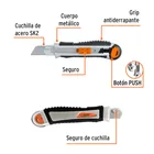 Cutter 25 mm trabajo pesado c/alma metálica y grip, EXPERT 4