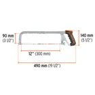 Arco 12' profesional ajustable de solera para segueta 3