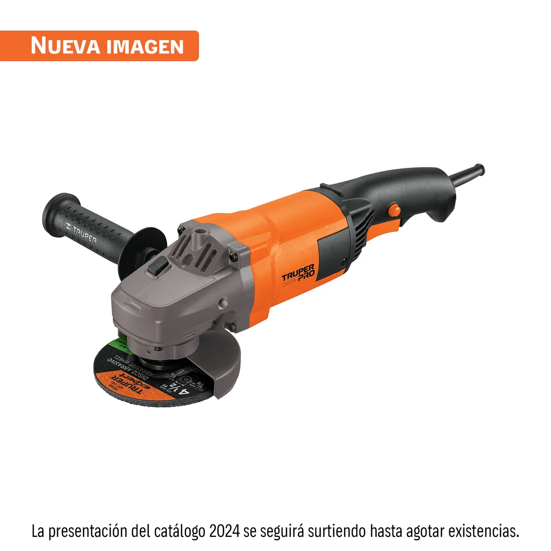 Esmeriladora angular 4-1/2', 1300W, TRUPER PRO