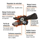 Lijadora de banda 3 x 21', 1010W, TRUPER PRO 2