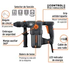 Rotomartillo SDS Plus/destornillador 6 J, 1600W, INDUSTRIAL 5