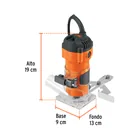 Router (rebajadora) compacto 600 W, 3/4 HP, TRUPER PRO 3