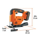 Sierra caladora 20V, 1 batería 2Ah, TRUPER PRO 3