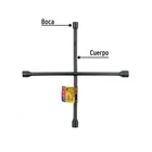 Llave de cruz 18', acabado negro mate, PRETUL 3