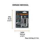 Broquero 1/2' con llave, cuerpo moleteado, TRUPER 4