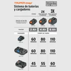 Batería ion litio, 20V, 2 Ah, TRUPER MAX 3