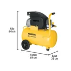 Kit Compresor lub, 40L, manguera y pistola baja,127V, PRETUL 2