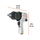 Llave (pistola) de impacto neumática 1/2', ind, TRUPER 2