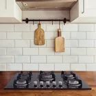 Parrilla gas empotrable 75cm, 5 quem, vidrio negro, RIVIERA 5