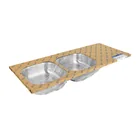 Tarja de empotrar 120 x 50 cm doble tina izquierda, FOSET 3