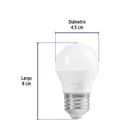 Foco LED 5W (40W) G45, 6500K blanca fría, 450 lm, BASIC 3