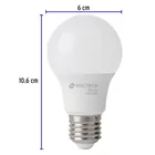 Pack 4 focos LED 8W (60W) A19, 6500K fría, 790 lm, BASIC 3