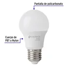 Foco LED 6W (40W) A19, 6500K blanca fría, 570 lm, BASIC 2
