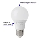 Foco LED 8W (60W) A19, 6500K blanca fría, 790 lm, BASIC 2