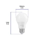 Foco LED 8W (60W) A19, 6500K blanca fría, 790 lm, BASIC 3