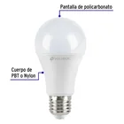 Pack 4 focos LED 12W (75W) A19, 6500K blanca fría, 1050 lm 2