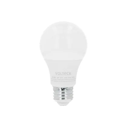 Foco LED 9W (60W) A19 3000K blanca cálida atenuable, VOLTECK