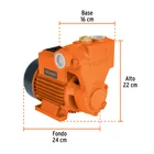 Bomba periférica autocebante 1/2HP, uso agrícola, TRUPER 4